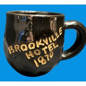 Dryden Pottery Kansas Clay Promotional Mug Brookville Hotel Advertising Cup